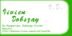 vivien dobszay business card